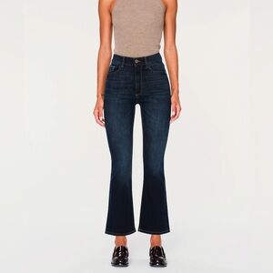 Bridget High Rise Crop Bootcut Jeans in Blue Sz 25